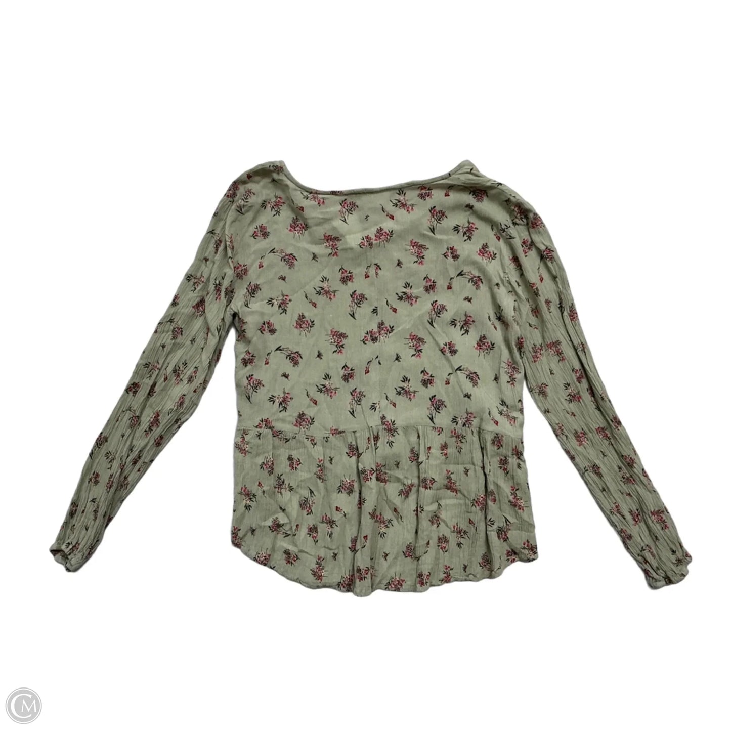 Top Long Sleeve By Sim & Sam In Floral Print, Size: L