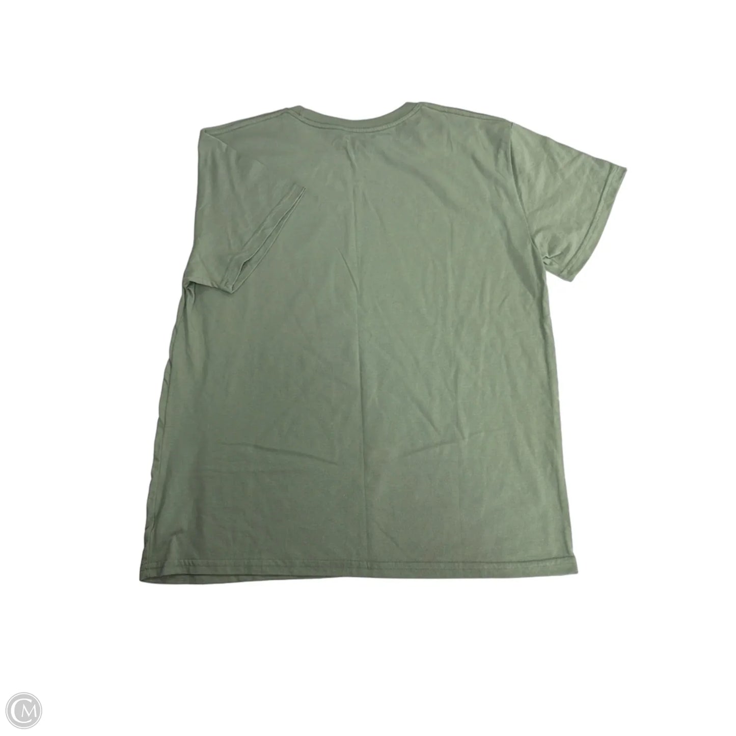Top Short Sleeve By Disney In Green, Size: 1x