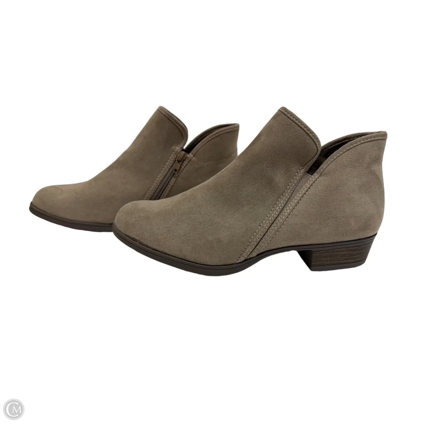 Boots Ankle Flats By Time And Tru In Tan, Size: 8