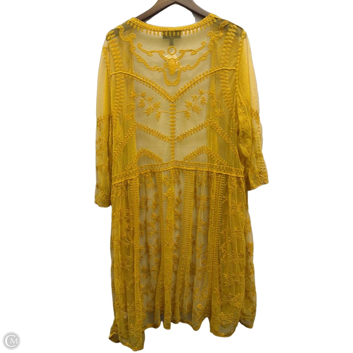 Kimono By Lane Bryant In Yellow, Size: 1x