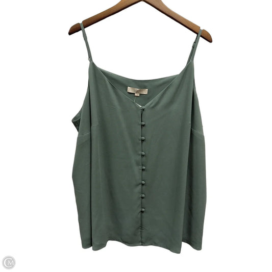 Tank Top By Loft In Green, Size: 1x