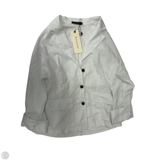Blazer By Clothes Mentor In White, Size: S