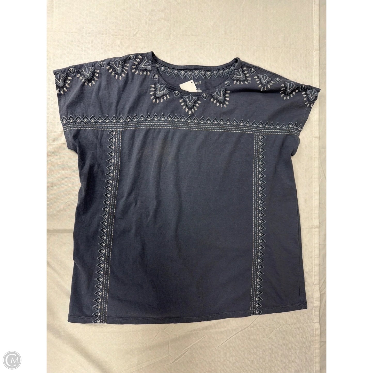 Top Short Sleeve By Pure Jill In Blue, Size: M