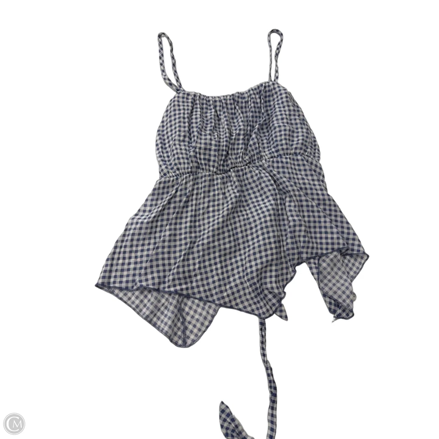 Tank Top By Clothes Mentor In Blue & White, Size: S