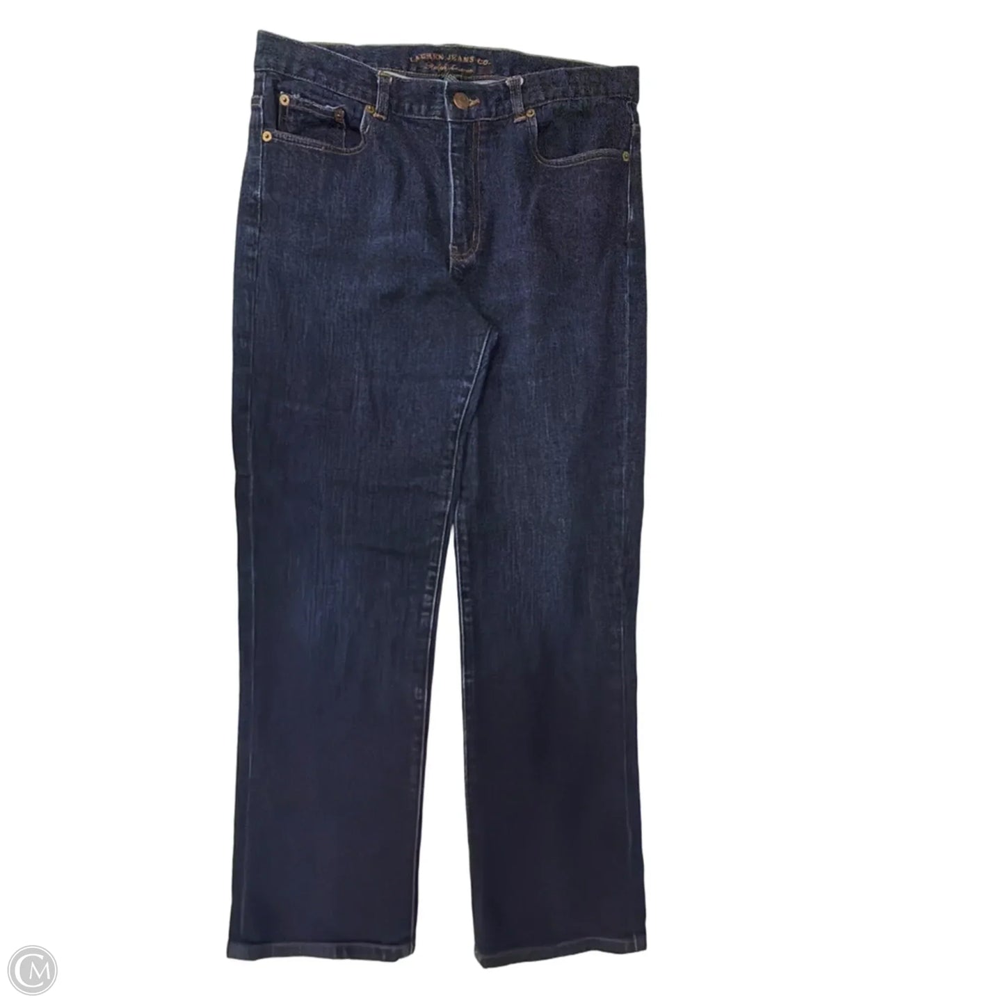 Jeans Straight By Lauren By Ralph Lauren In Blue Denim, Size: 10