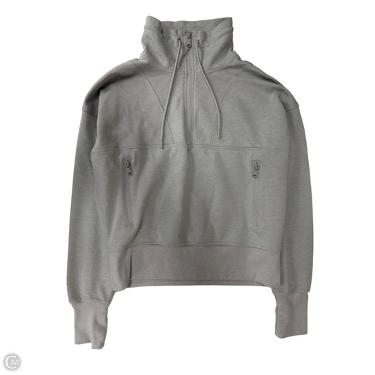 Athletic Top Long Sleeve Collar By Old Navy In Grey, Size: M