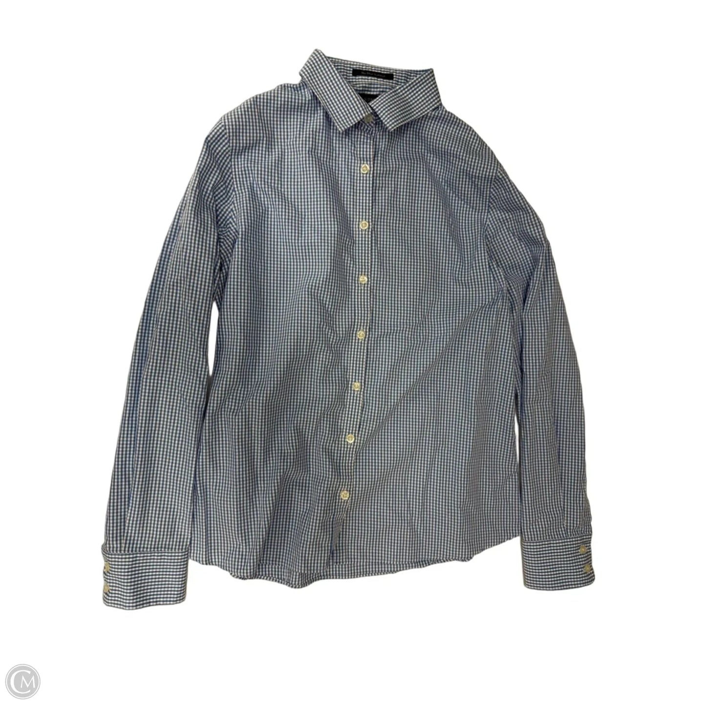 Top Long Sleeve By Lands End In Checkered Pattern, Size: S