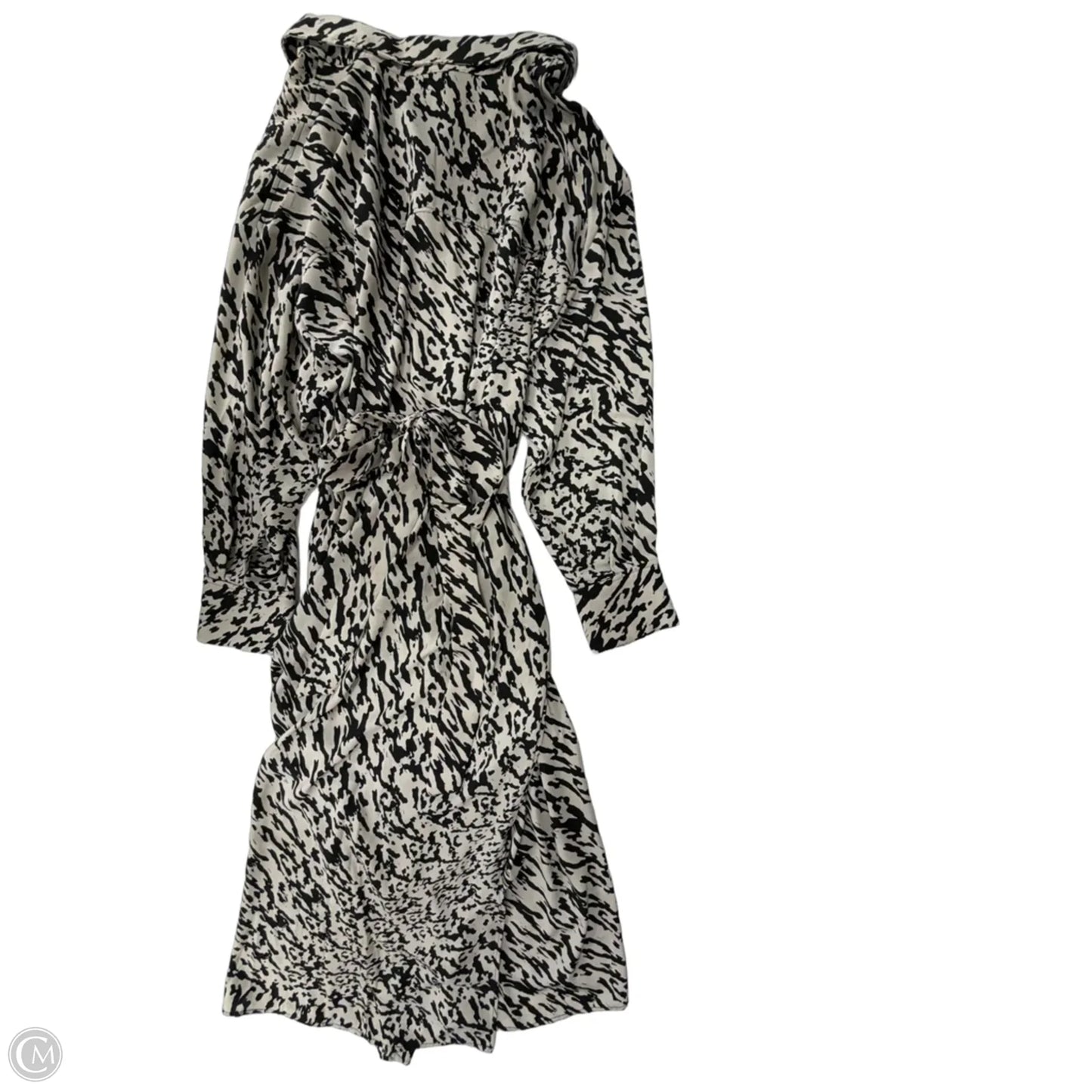 Dress Casual Midi By H&m In Black & Cream, Size: 1x