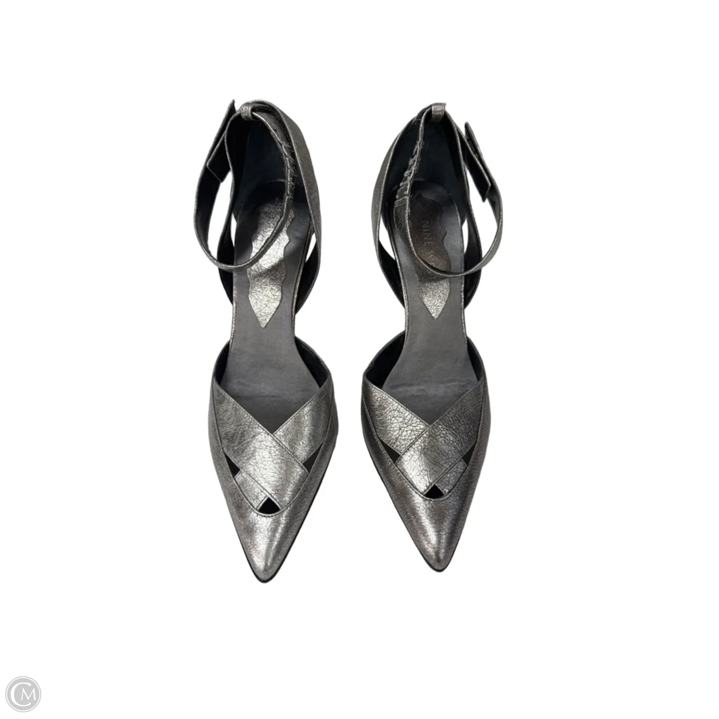 Shoes Heels Stiletto By Nine West In Silver, Size: 6
