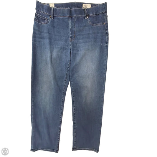 Jeans Straight By Cosmic Blue Love In Blue Denim, Size: 16