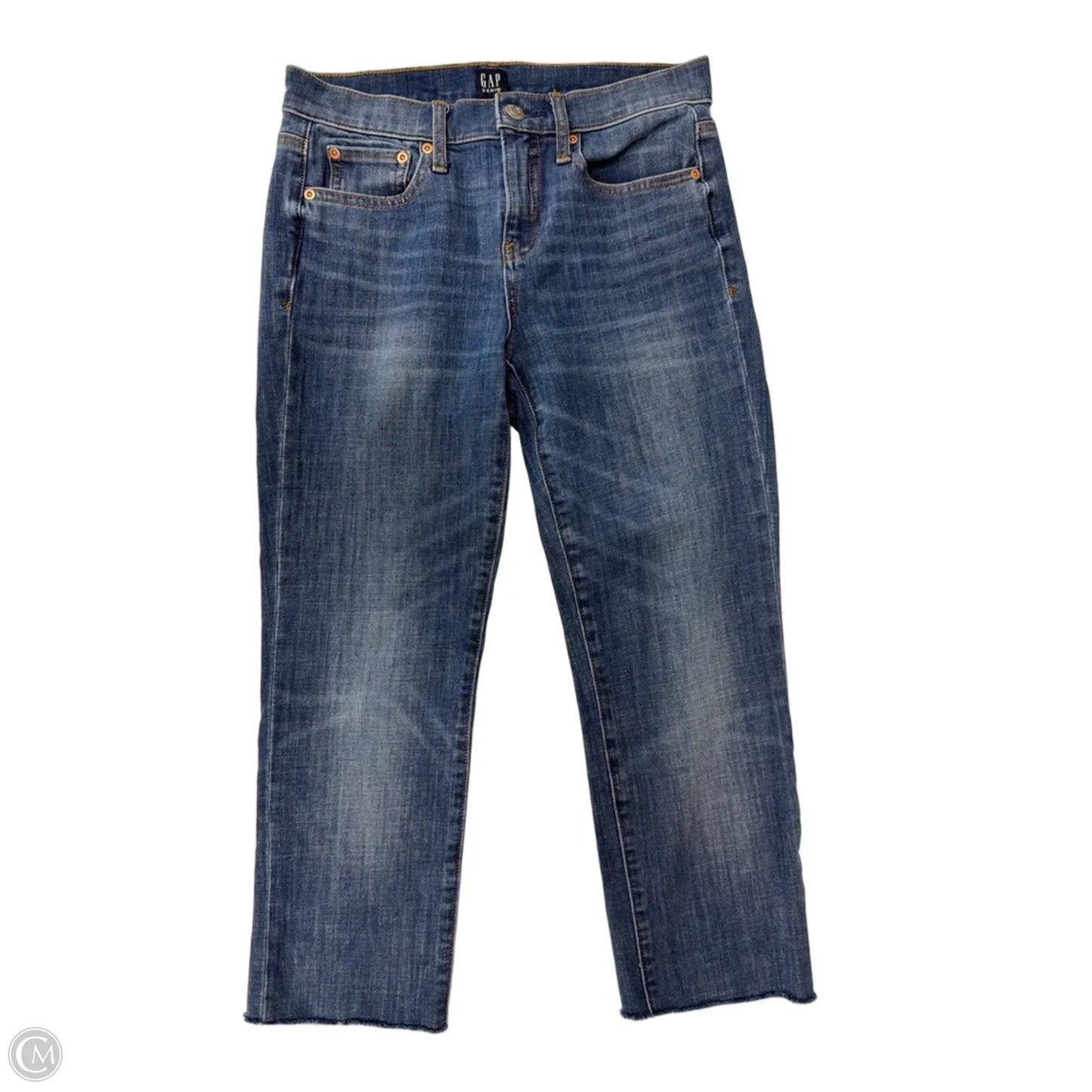 Jeans Cropped By Gap In Blue Denim, Size: 2