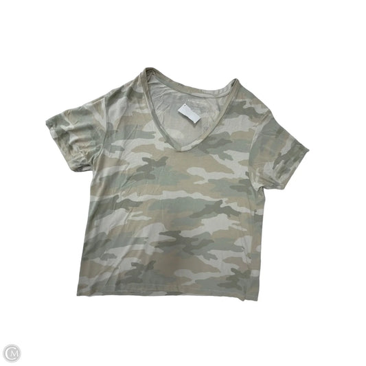 Top Short Sleeve By American Eagle In Camouflage Print, Size: M