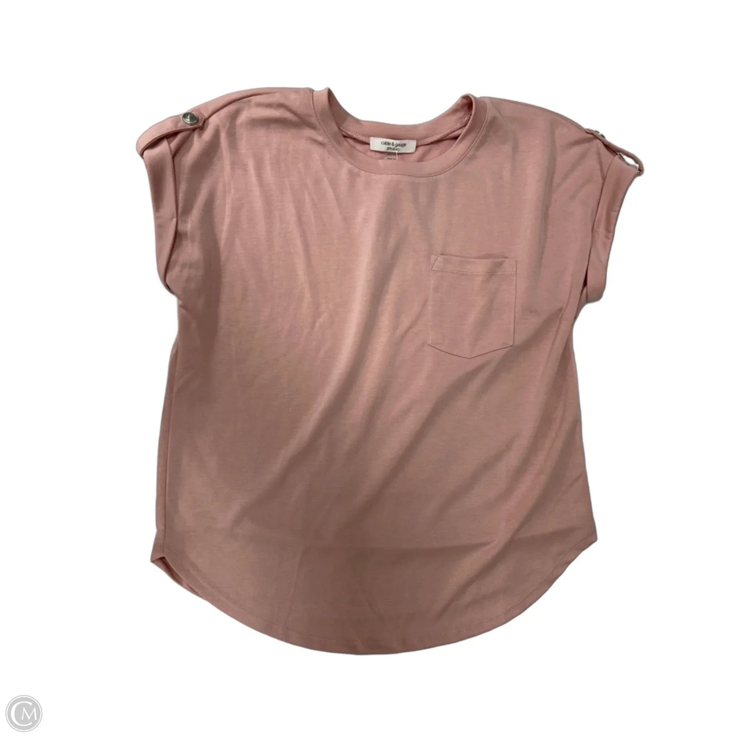 Top Short Sleeve By Cable And Gauge In Pink, Size: S