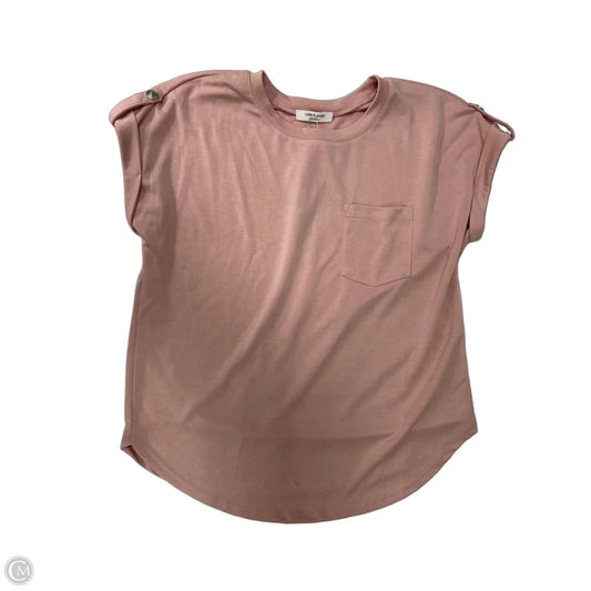 Top Short Sleeve By Cable And Gauge In Pink, Size: S
