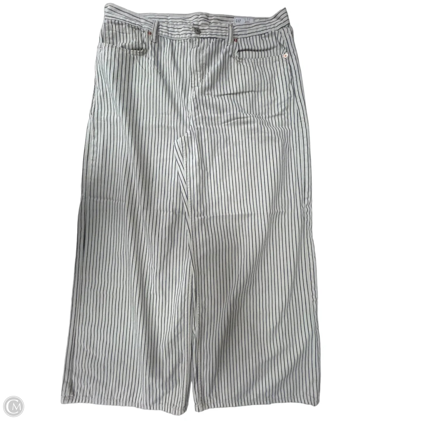 Jeans Wide Leg By Gap In Striped Pattern, Size: 18