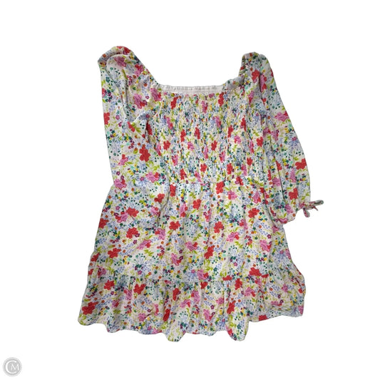Dress Casual Short By Lc Lauren Conrad In Floral Print, Size: 1x