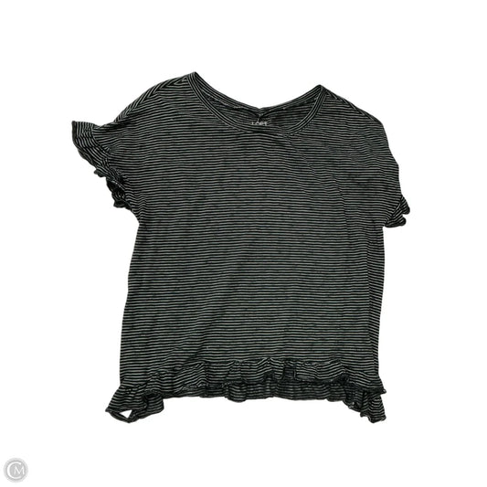 Top Short Sleeve By Loft In Striped Pattern, Size: L