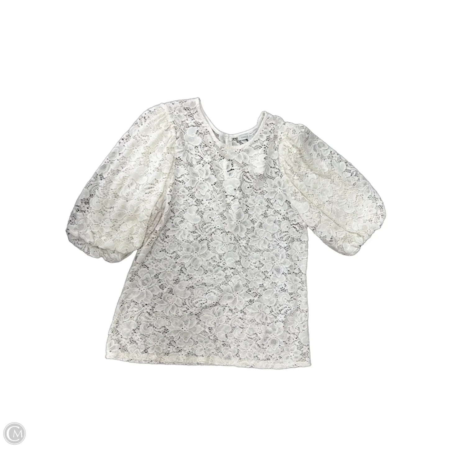 Top Short Sleeve By Green Envelope In Cream, Size: S