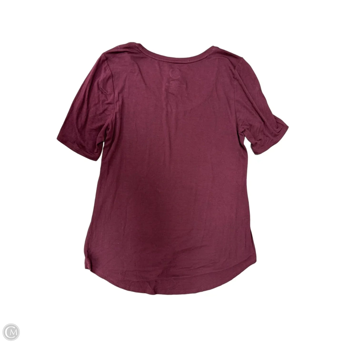 Top Short Sleeve By Maurices In Maroon, Size: S