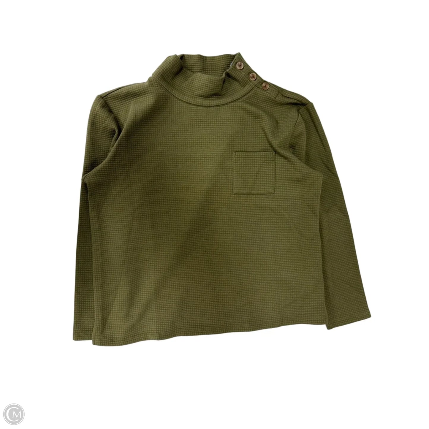 Top Long Sleeve By Talbots In Green, Size: M