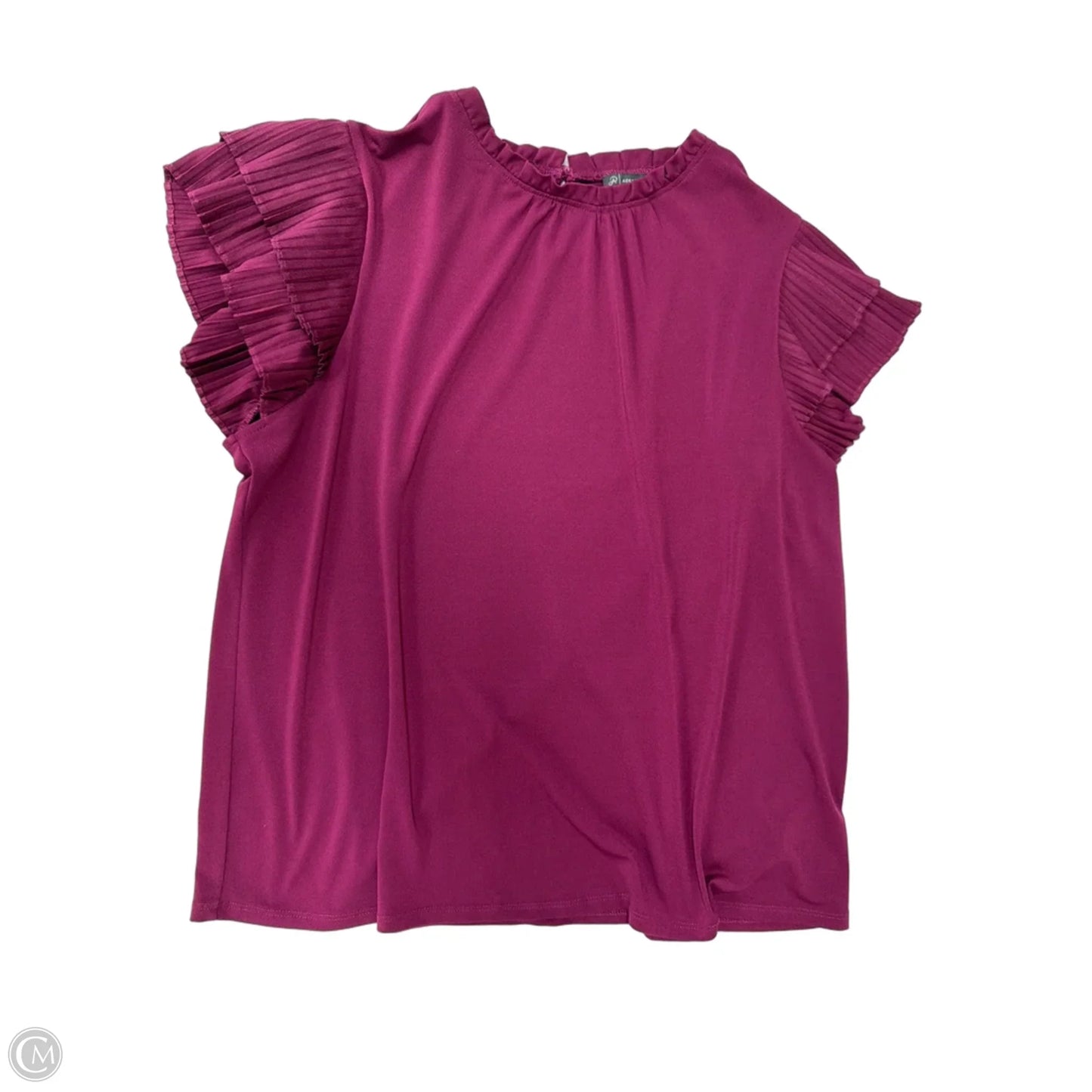 Top Short Sleeve By Adrianna Papell In Purple, Size: Xl