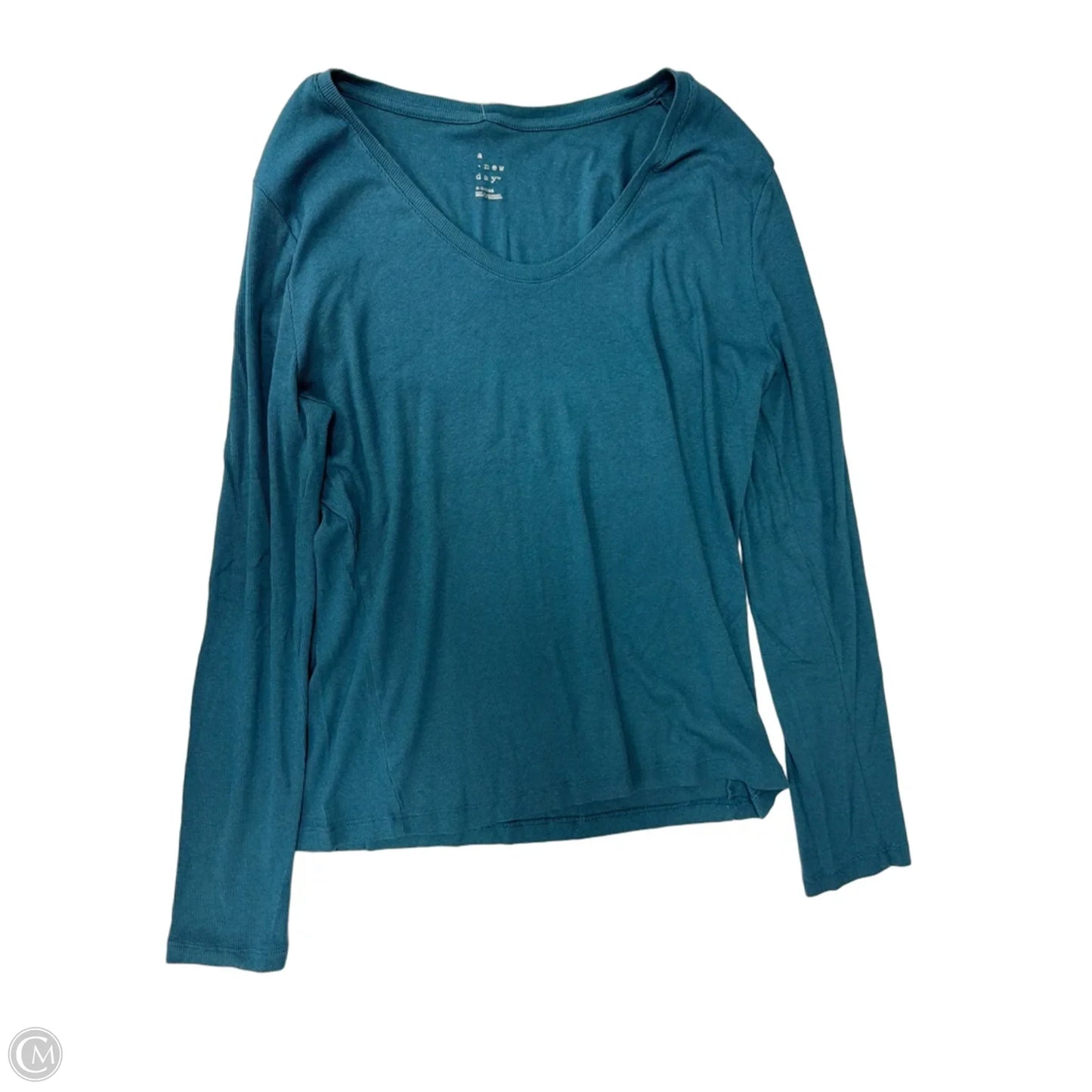 Top Long Sleeve By A New Day In Teal, Size: Xl