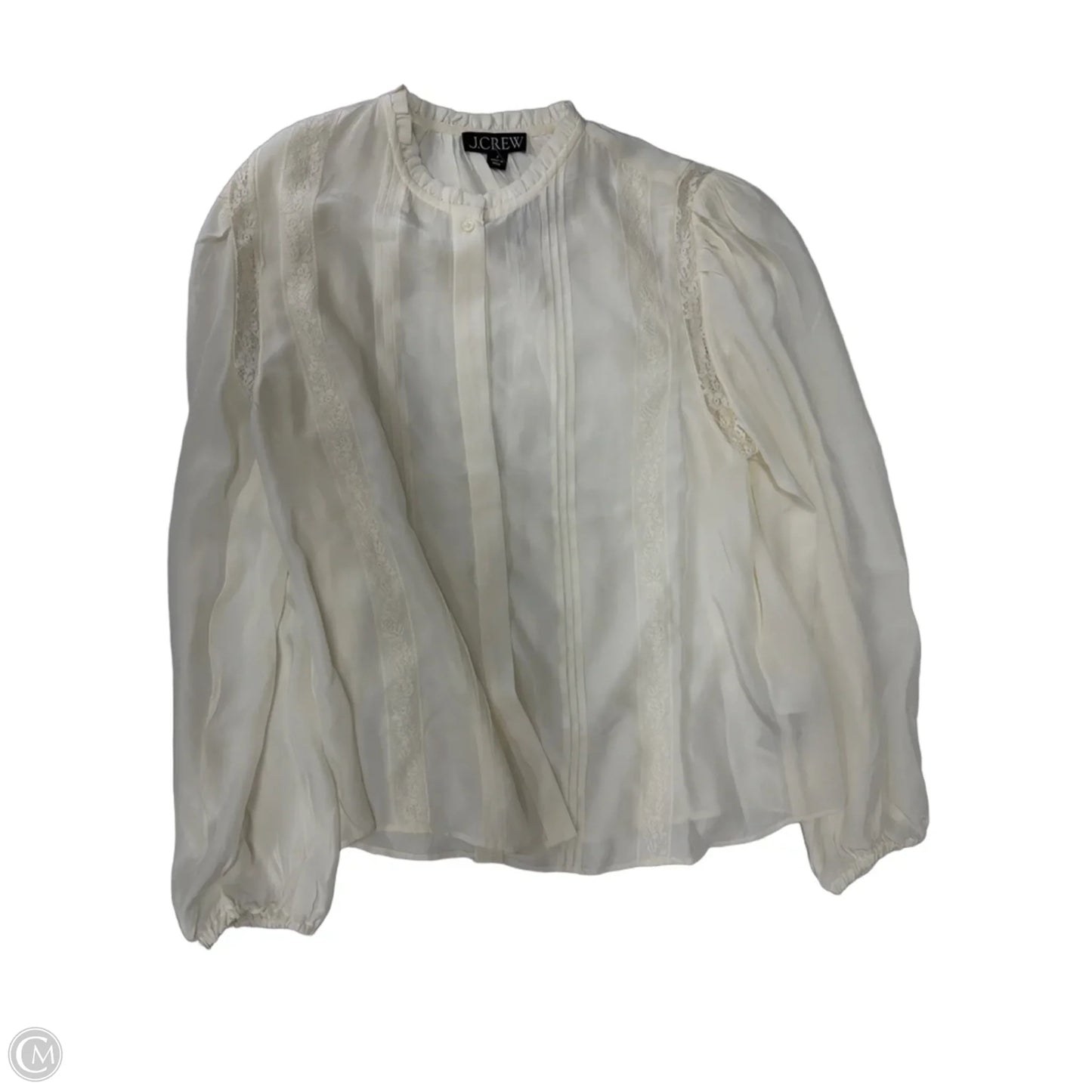Top Long Sleeve By J. Crew In Cream, Size: S