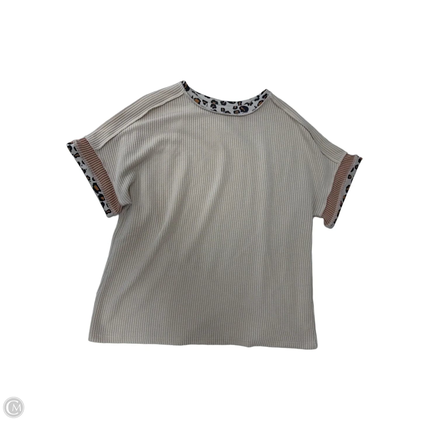 Top Short Sleeve By Cmf In Pink, Size: L