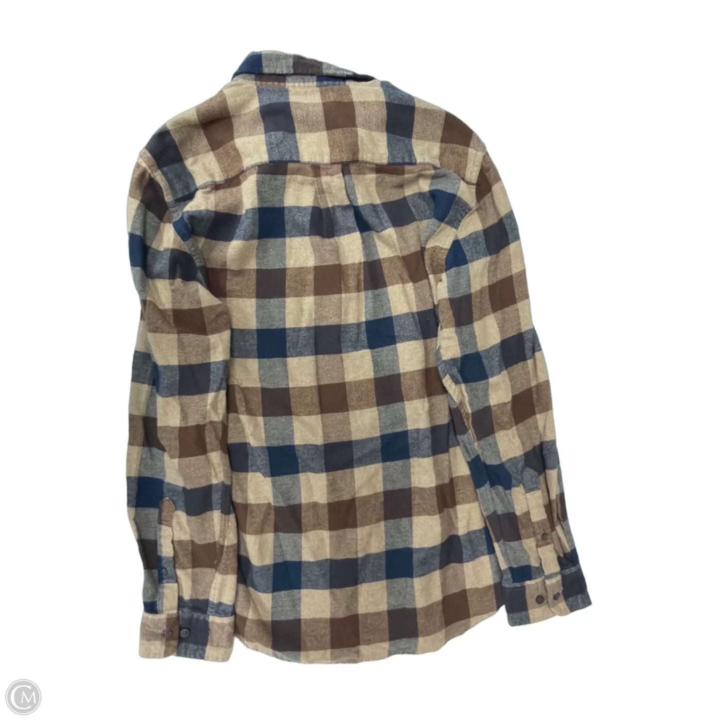 Top Long Sleeve By Croft And Barrow In Plaid Pattern, Size: M