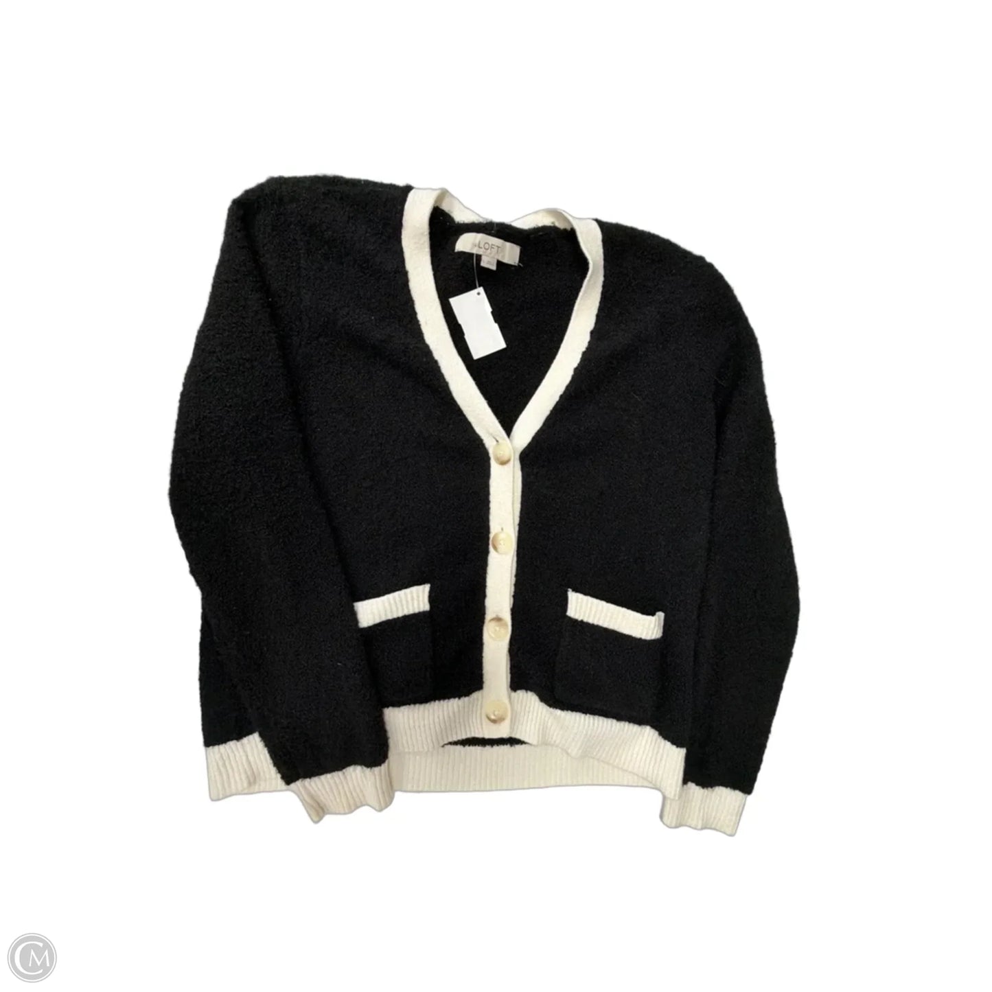 Cardigan By Loft In Black & White, Size: L