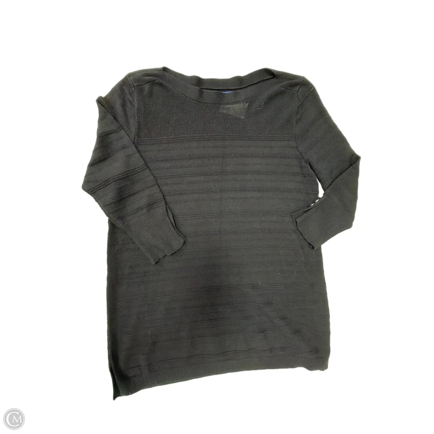 Top 3/4 Sleeve By Apt 9 In Black, Size: L
