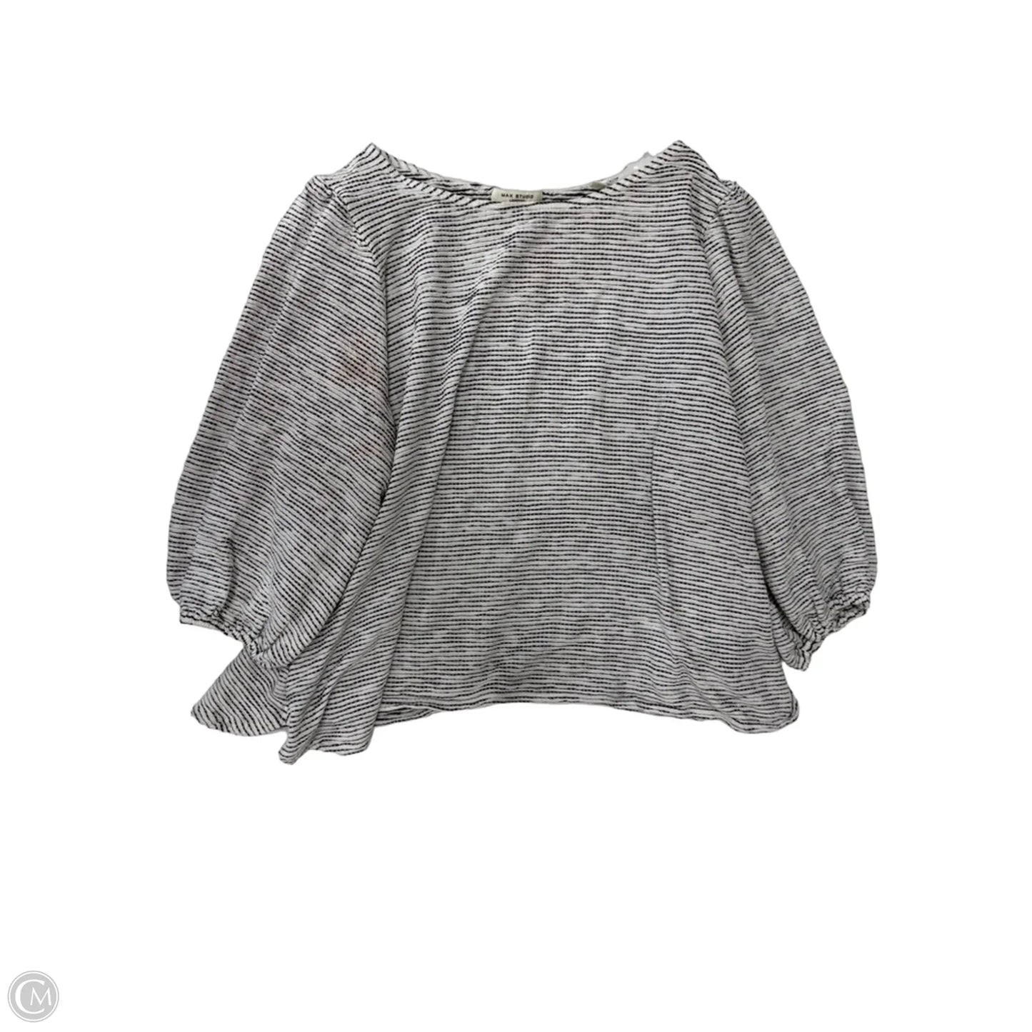 Top Short Sleeve By Max Studio In Black & White, Size: 2x