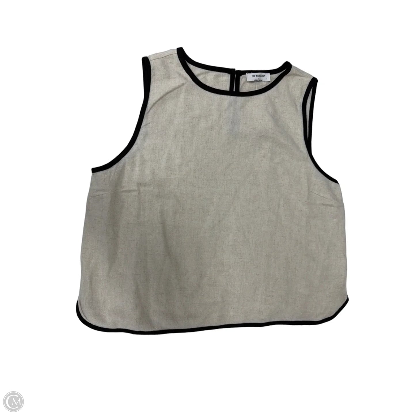 Top Sleeveless By The Workshop In Black & Cream, Size: L