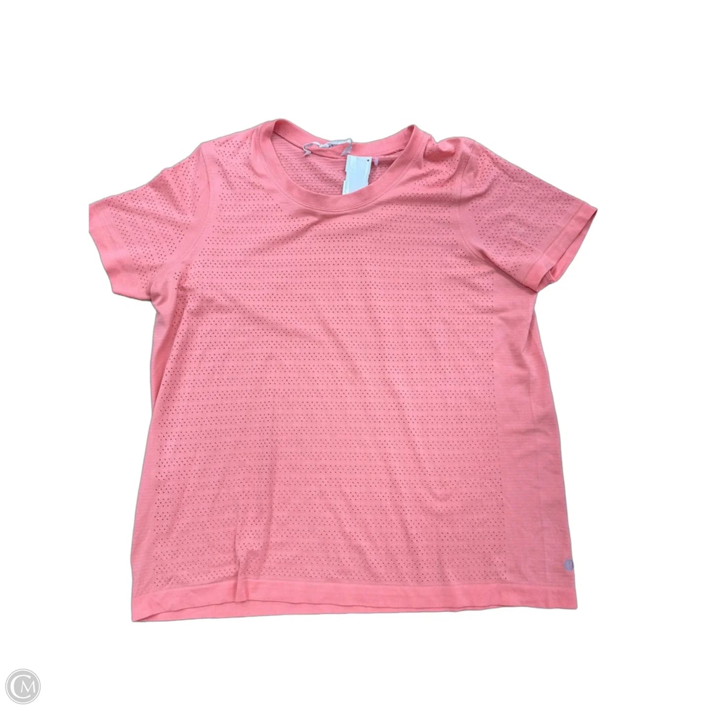 Athletic Top Short Sleeve By Lululemon In Pink, Size: L