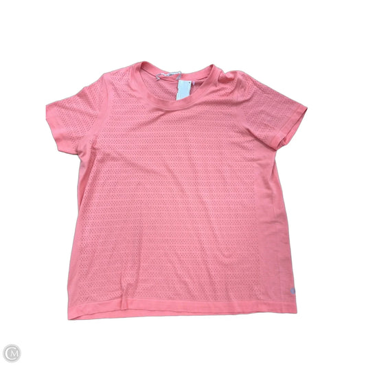 Athletic Top Short Sleeve By Lululemon In Pink, Size: L