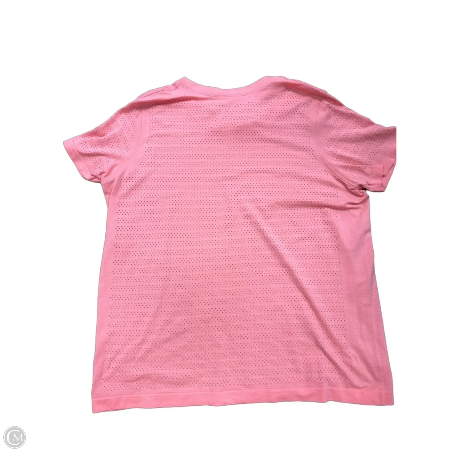Athletic Top Short Sleeve By Lululemon In Pink, Size: L