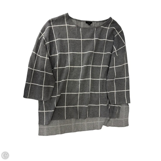 Top 3/4 Sleeve By Old Navy In Grey & White, Size: Xl