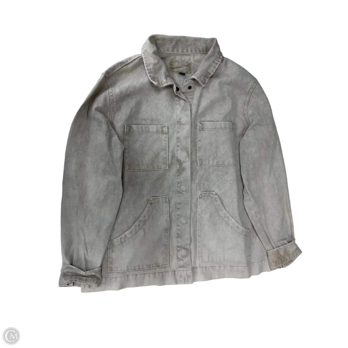 Jacket Denim By Universal Thread In Beige, Size: M