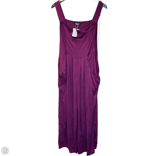 Overalls By Bloomchic In Maroon, Size: 2x