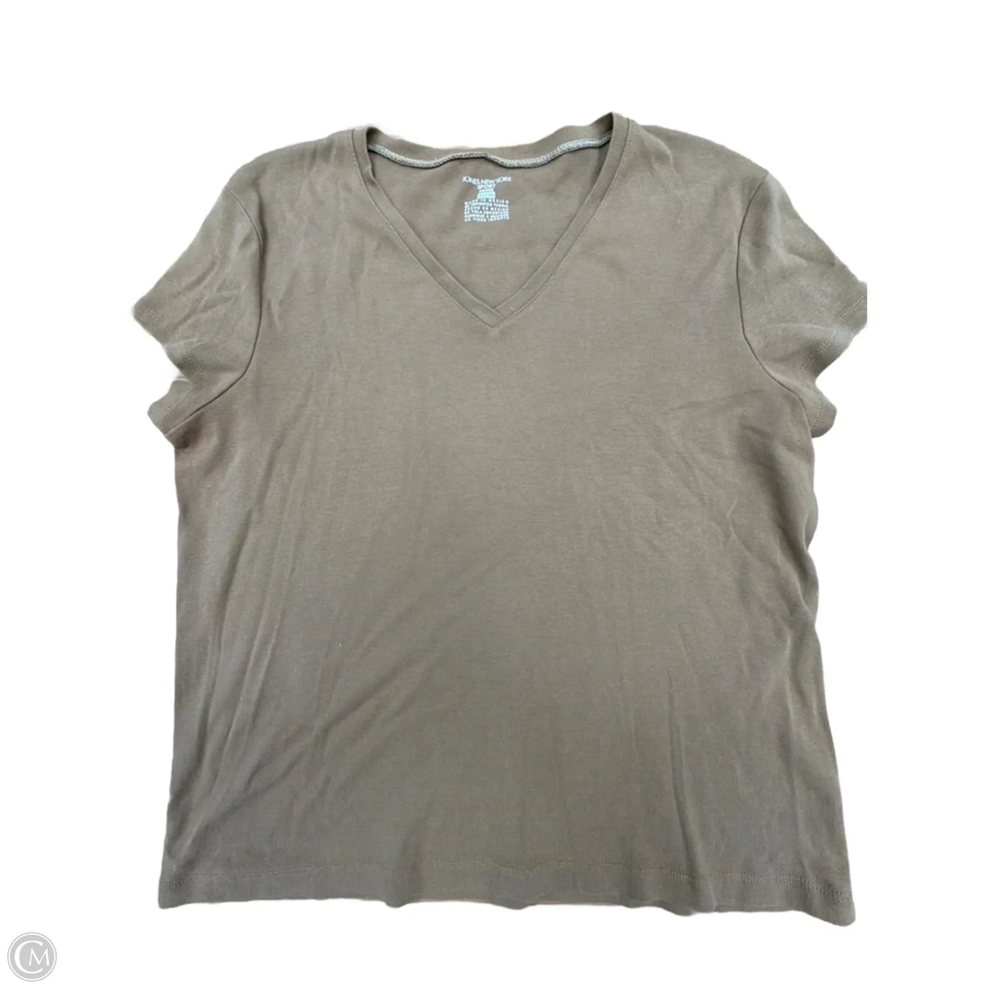 Top Short Sleeve Basic By Jones New York In Brown, Size: Xl