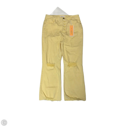 Jeans Wide Leg By Risen In Yellow, Size: 18
