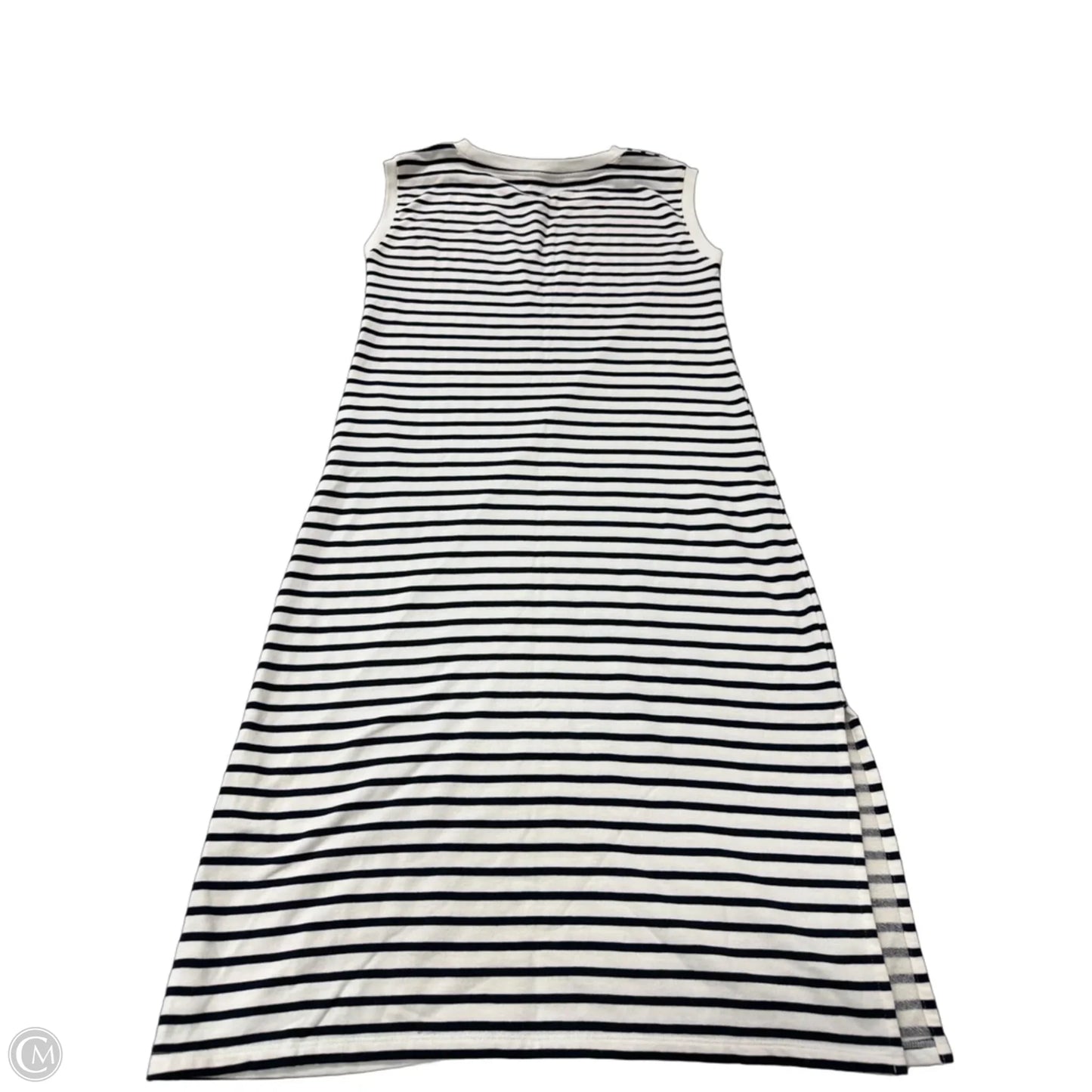 Dress Casual Midi By Talbots In Striped Pattern, Size: M