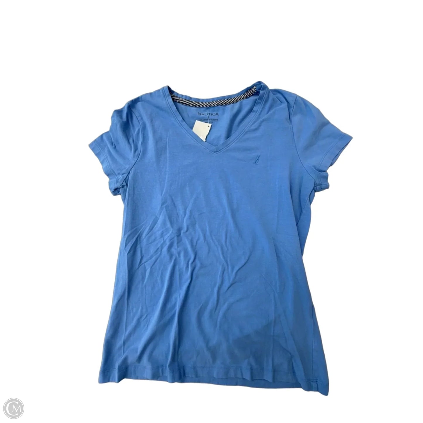 Top Short Sleeve By Nautica In Blue, Size: S