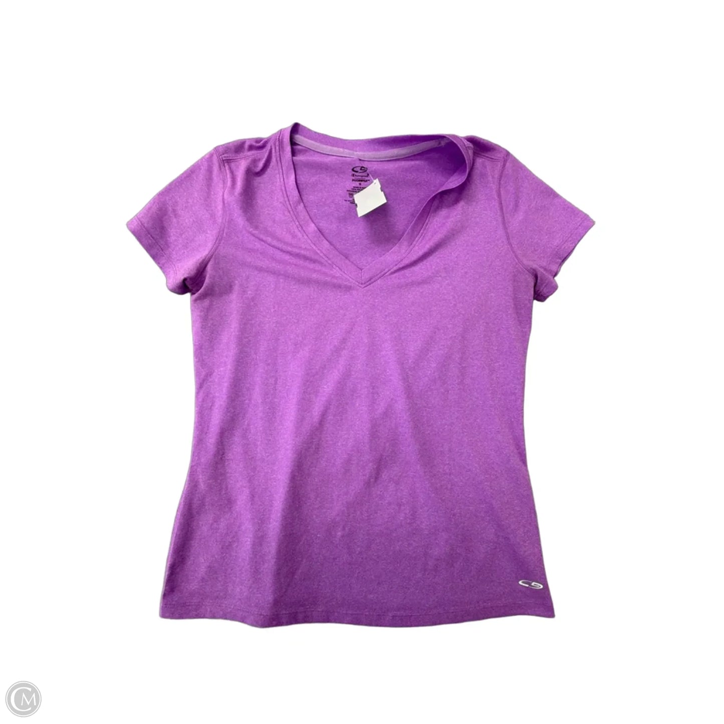 Athletic Top Short Sleeve By Champion In Purple, Size: S