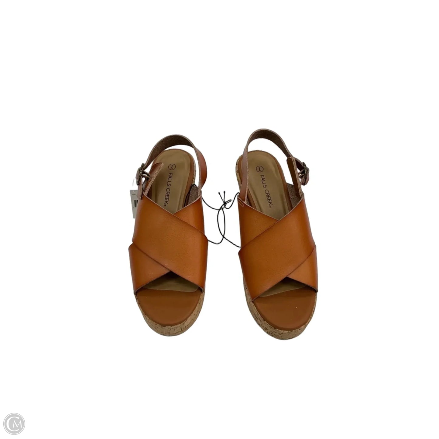 Sandals Heels Wedge By Falls Creek In Orange, Size: 7