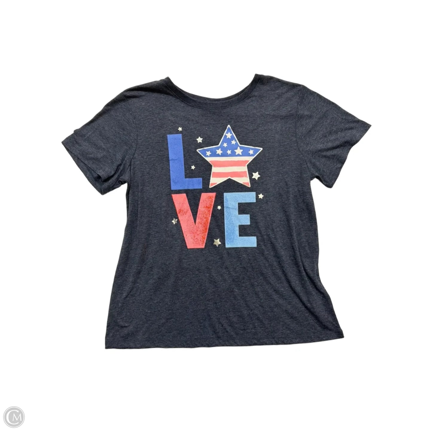 Top Short Sleeve By Clothes Mentor In Blue, Size: L