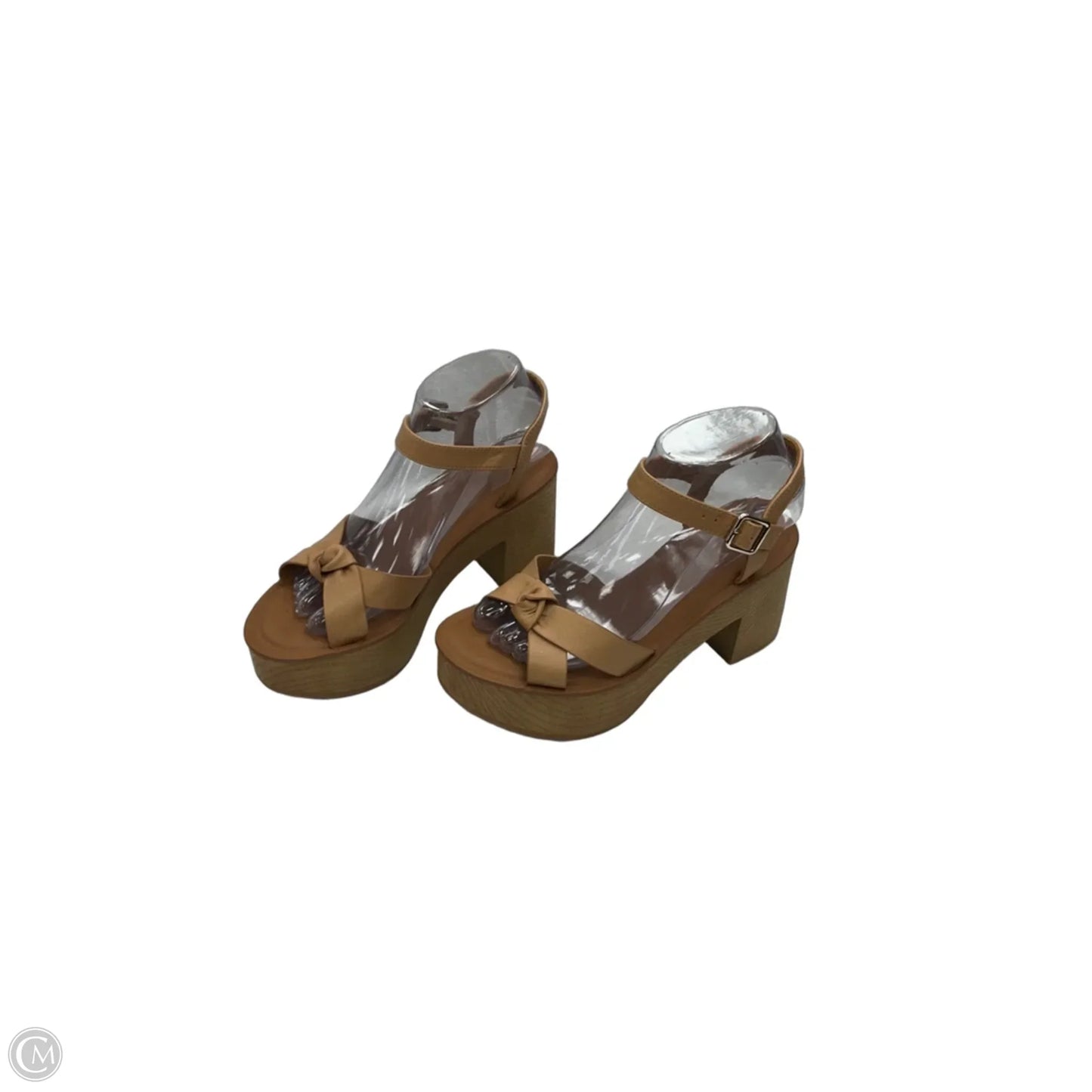 Sandals Heels Wedge By Universal Thread In Tan, Size: 7