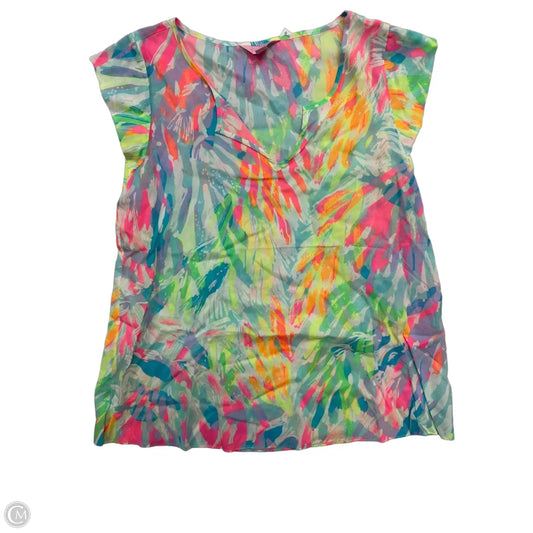Top Short Sleeve Designer By Lilly Pulitzer In Multi-colored, Size: Xs