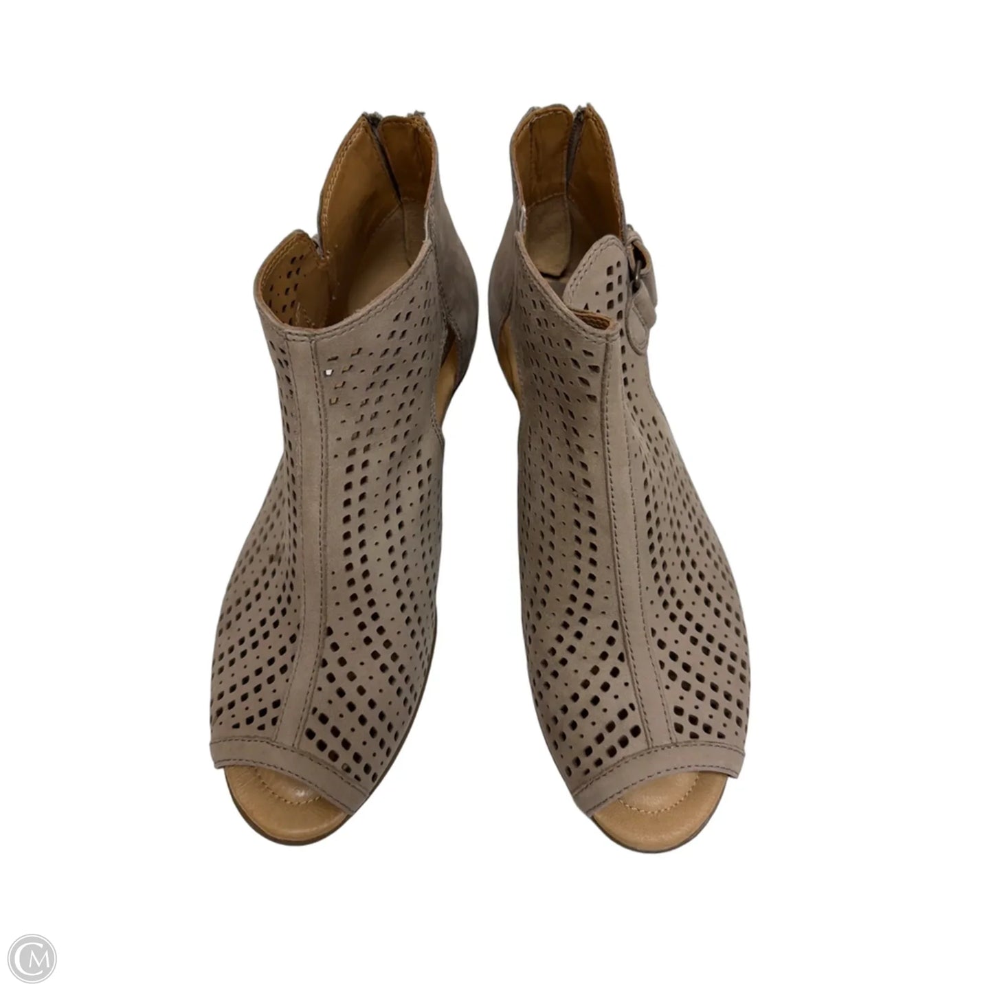 Sandals Heels Wedge By Earth In Beige, Size: 10