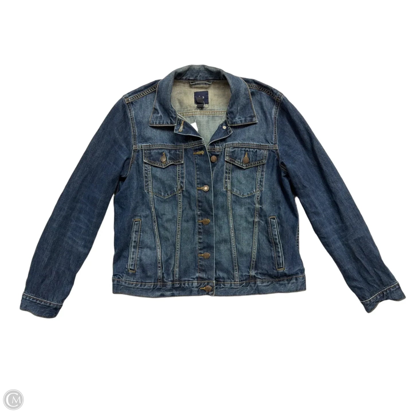 Jacket Denim By Gap In Blue Denim, Size: L
